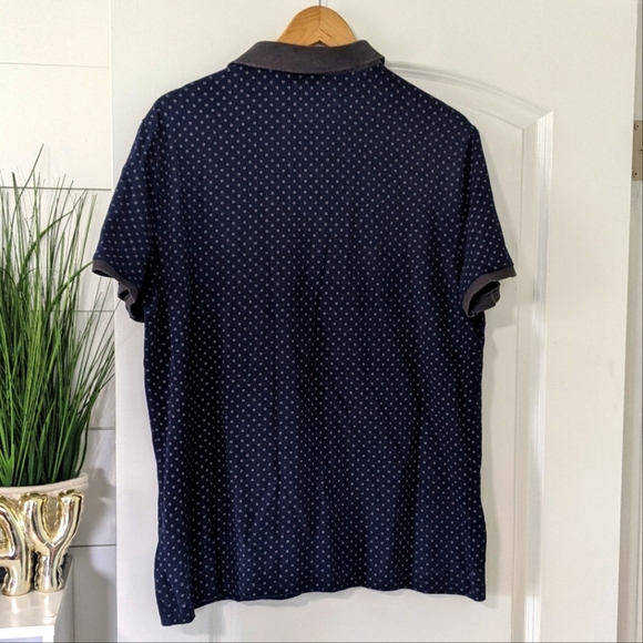 Express Stretch Patterned Polo Sz XL - Picture 2 of 4